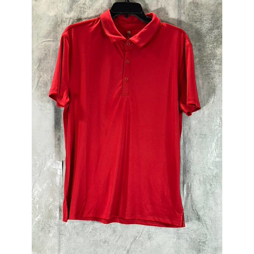 ID Ideology Men's Licorice Red Performance Training Short-Sleeve Polo Shirt SZ M